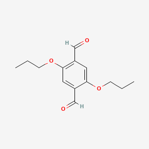 Chemical structure of 2,5-Dipropoxyterephthalaldehyde