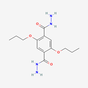 Chemical structure of 2,5-Dipropoxyterephthalohydrazide