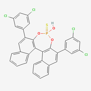 Chemical structure of 2,6-Bis(3,5-dichlorophenyl)-4-hydroxydinaphtho[2,1-d:1',2'-f][1,3,2]dioxaphosphepine 4-sulfide