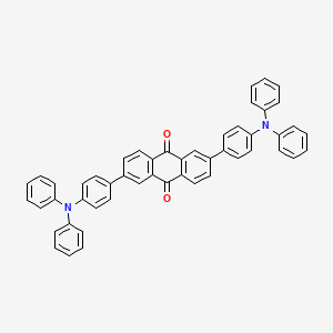 Chemical structure of 2,6-Bis[4-(diphenylamino)phenyl]-9,10-anthraquinone