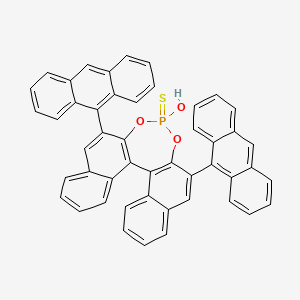 Chemical structure of 2,6-Di(anthracen-9-yl)-4-hydroxydinaphtho[2,1-d:1',2'-f][1,3,2]dioxaphosphepine 4-sulfide