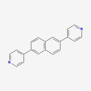 Chemical structure of 2,6-Di(pyridin-4-yl)naphthalene
