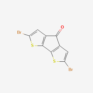 Chemical structure of 2,6-Dibromo-4H-cyclopenta[1,2-b:5,4-b']dithiophen-4-one