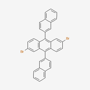 Chemical structure of 2,6-Dibromo-9,10-di(2-naphthyl)anthracene