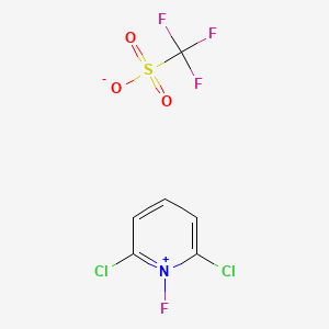 Chemical structure of 1-Fluoro-2,6-dichloropyridinium Triflate