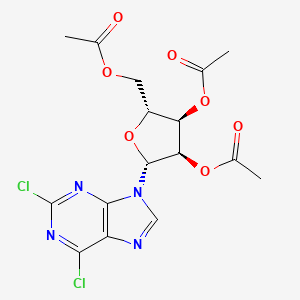 Chemical structure of 2,6-Dichloro-2',3',5'-triacetyl-purine riboside