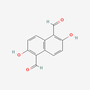 Chemical structure of 1,5-Diformyl-2,6-dihydroxynaphthalene