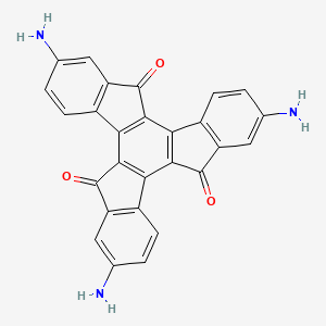 Chemical structure of 2,7,12-Triamino-5H-diindeno[1,2-a:1',2'-c]fluorene-5,10,15-trione