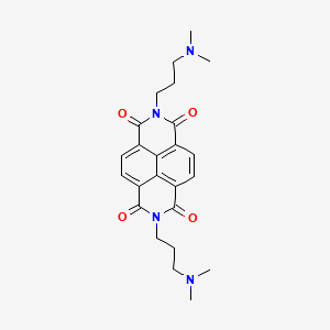 Chemical structure of 2,7-Bis(3-(dimethylamino)propyl)benzo[lmn][3,8]phenanthroline-1,3,6,8(2H,7H)-tetraone