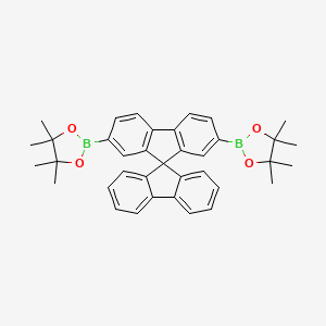 Chemical structure of 2,7-Bis(4,4,5,5-tetramethyl-1,3,2-dioxaborolan-2-yl)-9,9'-spirobi[fluorene]