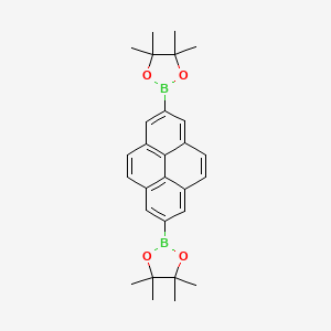 Chemical structure of 2,7-Bis(4,4,5,5-tetramethyl-1,3,2-dioxaborolan-2-yl)pyrene