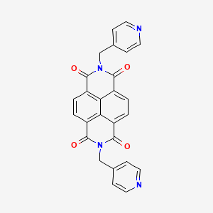 Chemical structure of 2,7-Bis(pyridin-4-ylmethyl)benzo[lmn][3,8]phenanthroline-1,3,6,8(2H,7H)-tetraone
