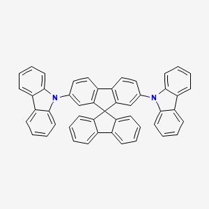 Chemical structure of 2,7-di(9H-carbazol-9-yl)-9,9'-spirobi[fluorene]