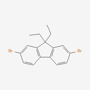 Chemical structure of 2,7-Dibromo-9,9-diethylfluorene