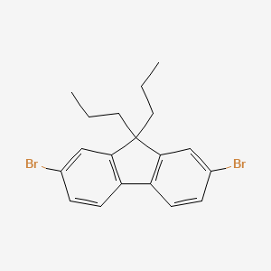 Chemical structure of 2,7-Dibromo-9,9-dipropylfluorene