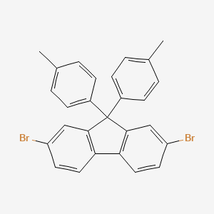 Chemical structure of 2,7-Dibromo-9,9-di-p-tolyl-9H-fluorene