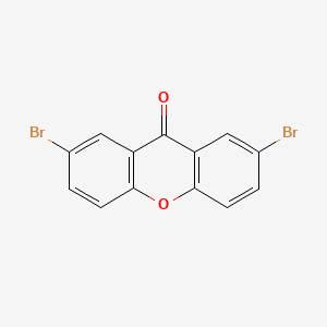 Chemical structure of 2,7-Dibromo-9H-xanthen-9-one