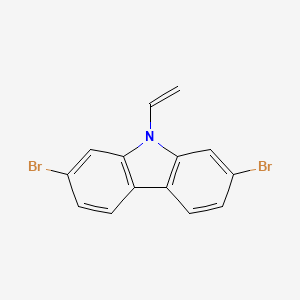 Chemical structure of 2,7-Dibromo-9-vinyl-9H-carbazole