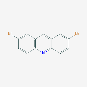 Chemical structure of 2,7-Dibromoacridine