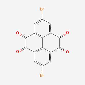 Chemical structure of 2,7-Dibromopyrene-4,5,9,10-tetraone