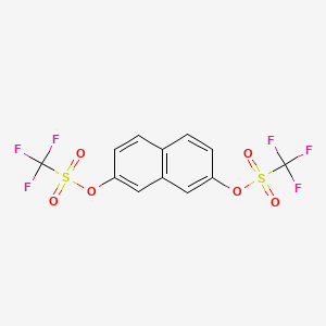 Chemical structure of 2,7-Naphthalenebis(trifluoromethanesulfonate)