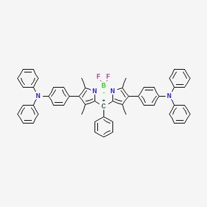 Chemical structure of 2,8-Bis(4-(diphenylamino)phenyl)-5,5-difluoro-1,3,7,9-tetramethyl-10-phenyl-5H-dipyrrolo[1,2-c:2',1'-f][1,3,2]diazaborinin-4-ium-5-uide
