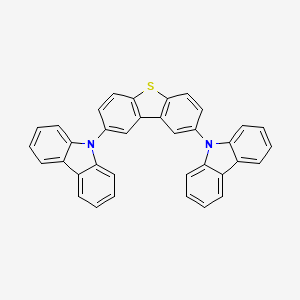 Chemical structure of 2,8-Bis(9H-carbazol-9-yl)dibenzothiophene