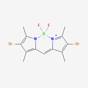 Chemical structure of 2,8-Dibromo-5,5-difluoro-1,3,7,9-tetramethyl-5H-4l4,5l4-dipyrrolo[1,2-c:2',1'-f][1,3,2]diazaborinine