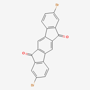 Chemical structure of 2,8-Dibromoindeno[1,2-b]fluorene-6,12-dione