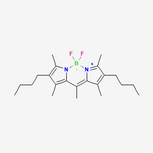 Chemical structure of 2,8-Dibutyl-5,5-difluoro-1,3,7,9,10-pentamethyl-5H-dipyrrolo[1,2-c:2',1'-f][1,3,2]diazaborinin-4-ium-5-uide