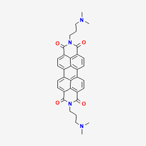 Chemical structure of 2,9-Bis(3-(dimethylamino)propyl)anthra[2,1,9-def:6,5,10-d'e'f']diisoquinoline-1,3,8,10(2H,9H)-tetraone