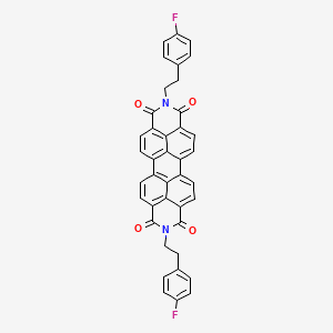 Chemical structure of 2,9-Bis(4-fluorophenethyl)anthra[2,1,9-def:6,5,10-d'e'f']diisoquinoline-1,3,8,10(2H,9H)-tetraone