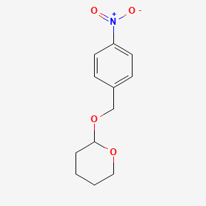 Chemical structure of 2-[(4-Nitrophenyl)methoxy]oxane