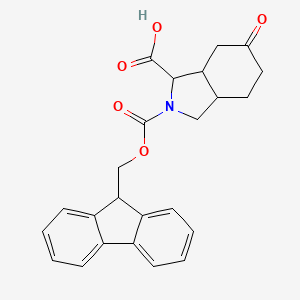 Chemical structure of 2-Fmoc-6-oxo-octahydro-isoindole-1-carboxylic acid