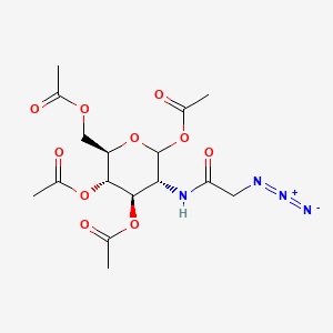 Chemical structure of 2-[(Azidoacetyl)amino]-2-deoxy-D-glucopyranose 1,3,4,6-tetraacetate