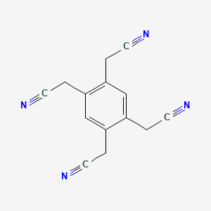 Chemical structure of 1,2,4,5-Tetrakis(cyanomethyl)benzene