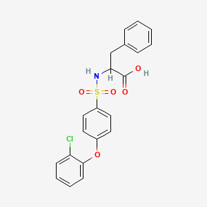 Chemical structure of N-([4-(2-Chlorophenoxy)phenyl]sulfonyl)phenylalanine