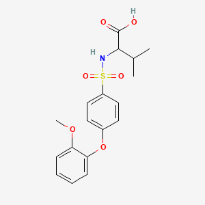 Chemical structure of N-([4-(2-Methoxyphenoxy)phenyl]sulfonyl)valine