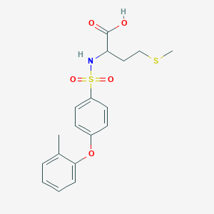Chemical structure of ((4-(o-Tolyloxy)phenyl)sulfonyl)methionine