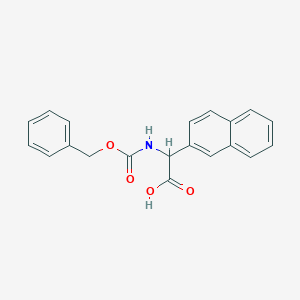 Chemical structure of 2-{[(Benzyloxy)carbonyl]amino}-2-(naphthalen-2-yl)acetic acid