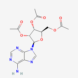 Chemical structure of 2',3',5'-tri-O-acetyladenosine