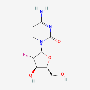 Chemical structure of 2'-Deoxy-2'-fluoro-b-D-arabinocytidine