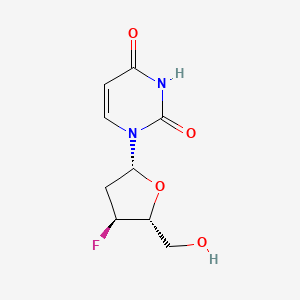 Chemical structure of 2′,3′-Dideoxy-3′-fluorouridine