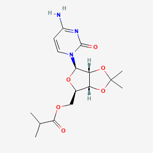 Chemical structure of 2′,3′-O-(1-Methylethylidene)-Molnupiravir
