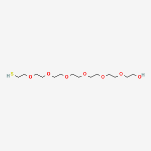 Chemical structure of 1-Deoxy-1-Thio-Heptaethylene Glycol