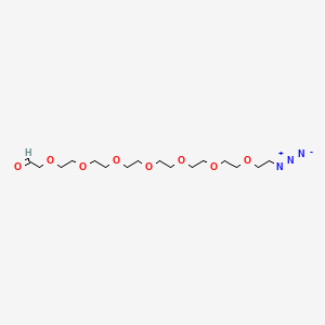 Chemical structure of 23-Azido-3,6,9,12,15,18,21-heptaoxatricosanal