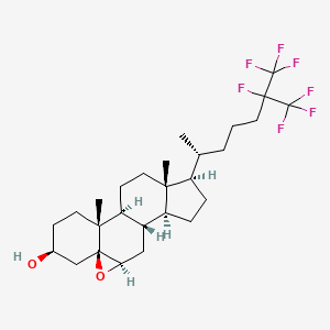 Chemical structure of 25,26,26,26,27,27,27-Heptafluoro-5,6-epoxycholestanol