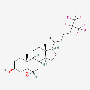 Chemical structure of 25,26,26,26,27,27,27-Heptafluoro-5α,6α-epoxycholestanol
