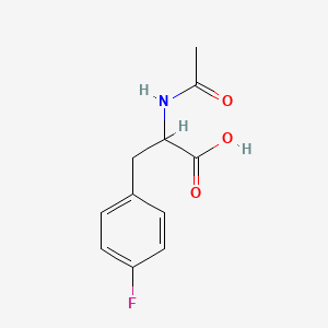 Chemical structure of 2-Acetamido-3-(4-fluorophenyl)propanoic acid