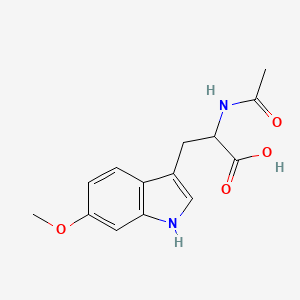 Chemical structure of 2-Acetamido-3-(6-methoxy-1H-indol-3-yl)propanoic acid